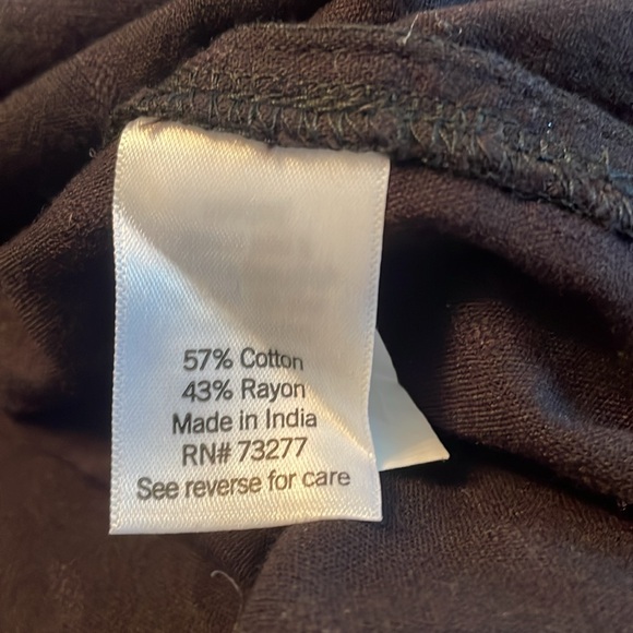 Croft & Barrow textured black on black polka dots top - Picture 13 of 15